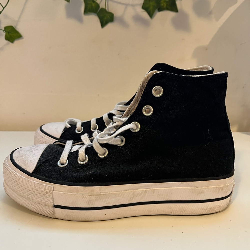 Black High-Top Canvas Sneakers